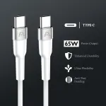 CARGADOR RÁPIDO VOLTA P40 DE DOS PUERTOS CON CABLE USB TIPO C ARGAC0155WT